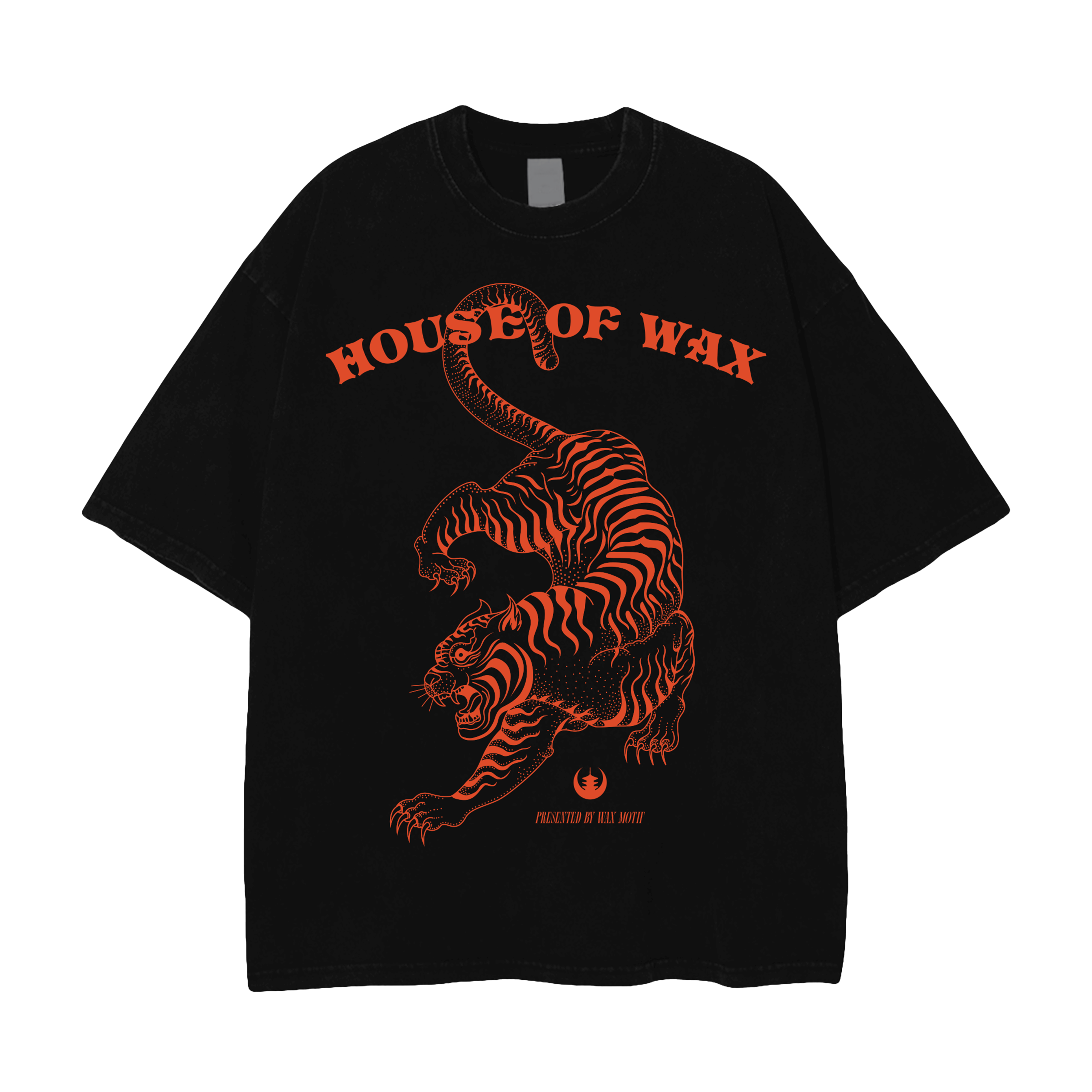 WAX MOTIF TIGER T-SHIRT (ORANGE PRINT)