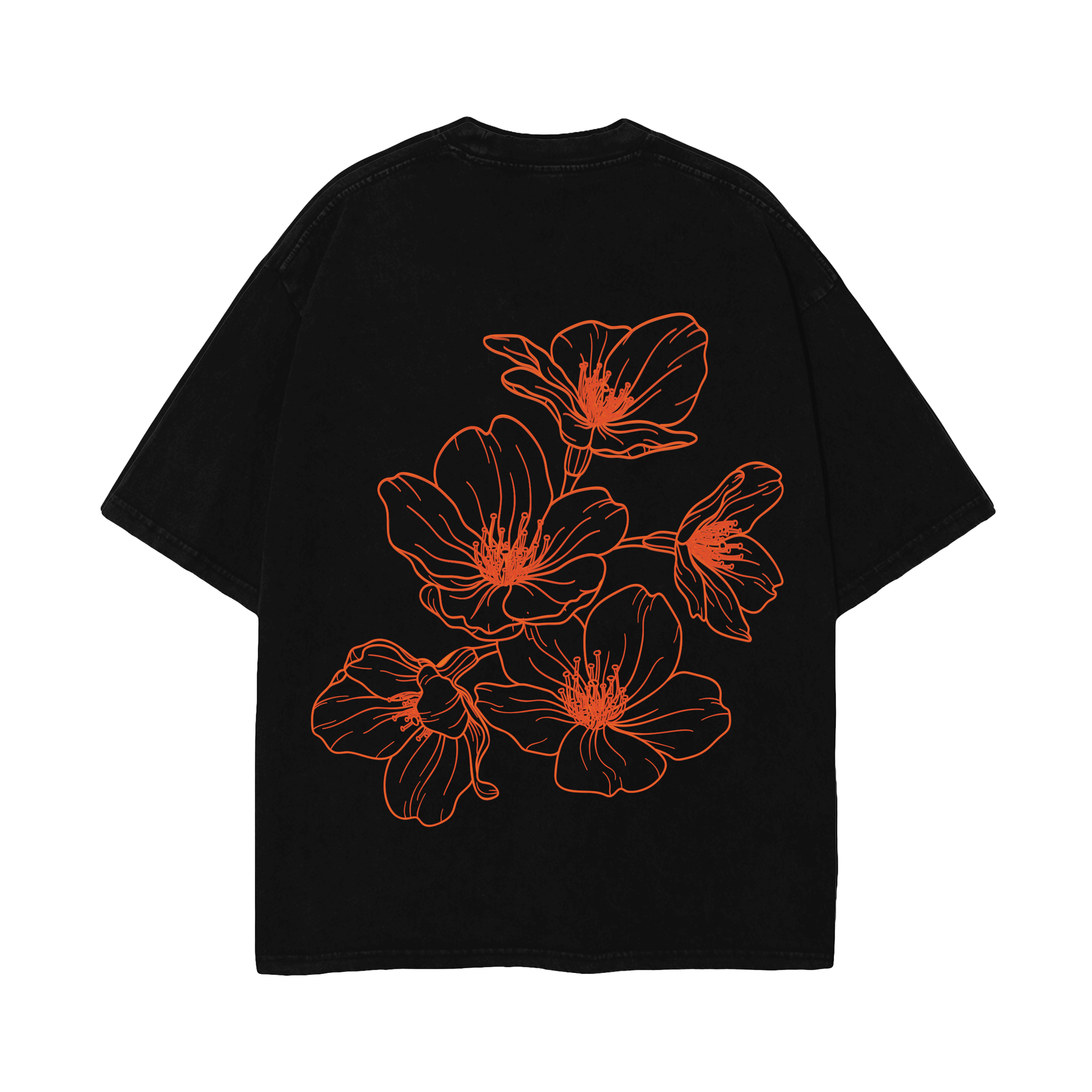 WAX MOTIF TIGER T-SHIRT (ORANGE PRINT)